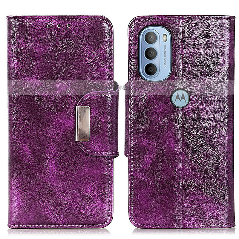 Leather Case Stands Flip Cover Holder N04P for Motorola Moto G31