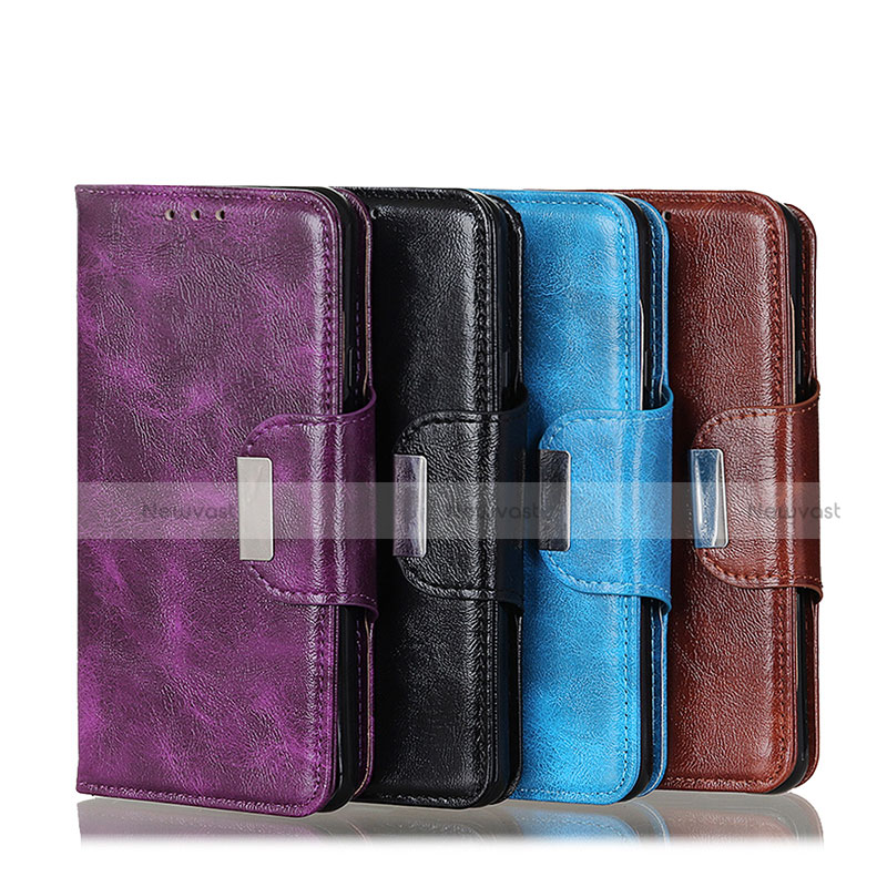 Leather Case Stands Flip Cover Holder N04P for Motorola Moto G40 Fusion