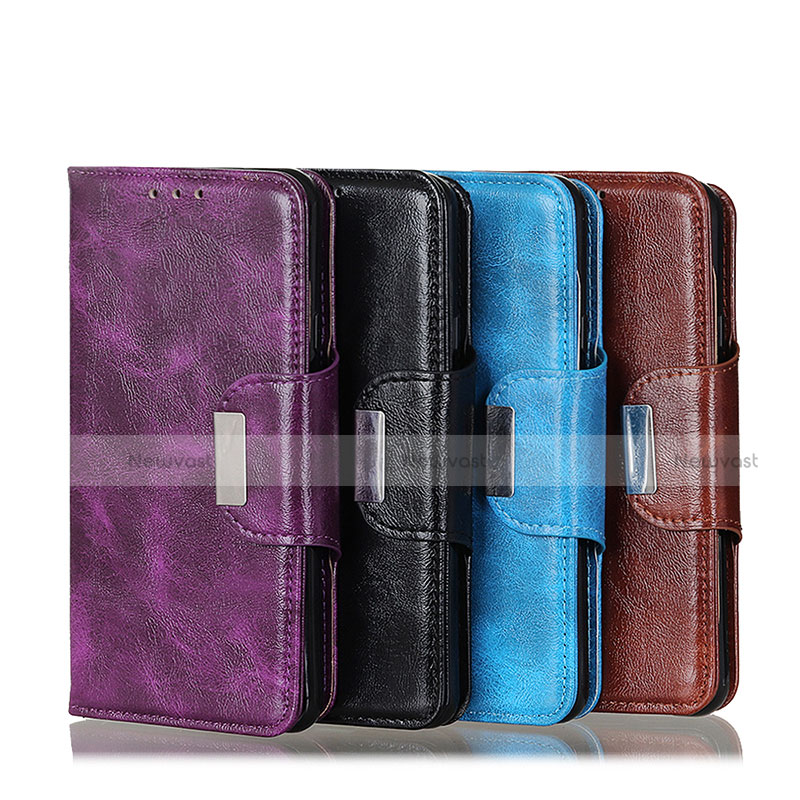 Leather Case Stands Flip Cover Holder N04P for Motorola Moto G41