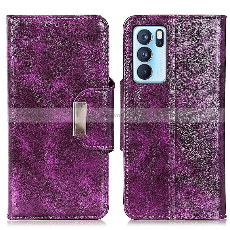 Leather Case Stands Flip Cover Holder N04P for Oppo Reno6 Pro 5G India