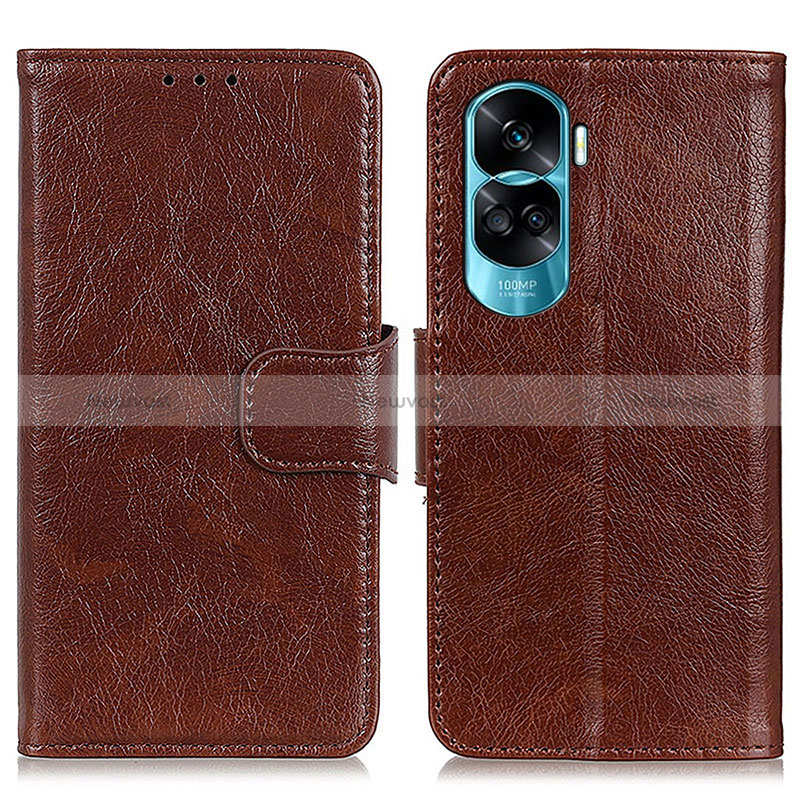 Leather Case Stands Flip Cover Holder N05P for Huawei Honor 90 Lite 5G