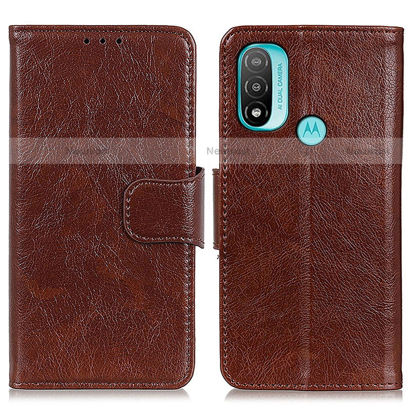 Leather Case Stands Flip Cover Holder N05P for Motorola Moto E20
