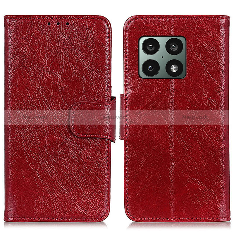Leather Case Stands Flip Cover Holder N05P for OnePlus 10 Pro 5G
