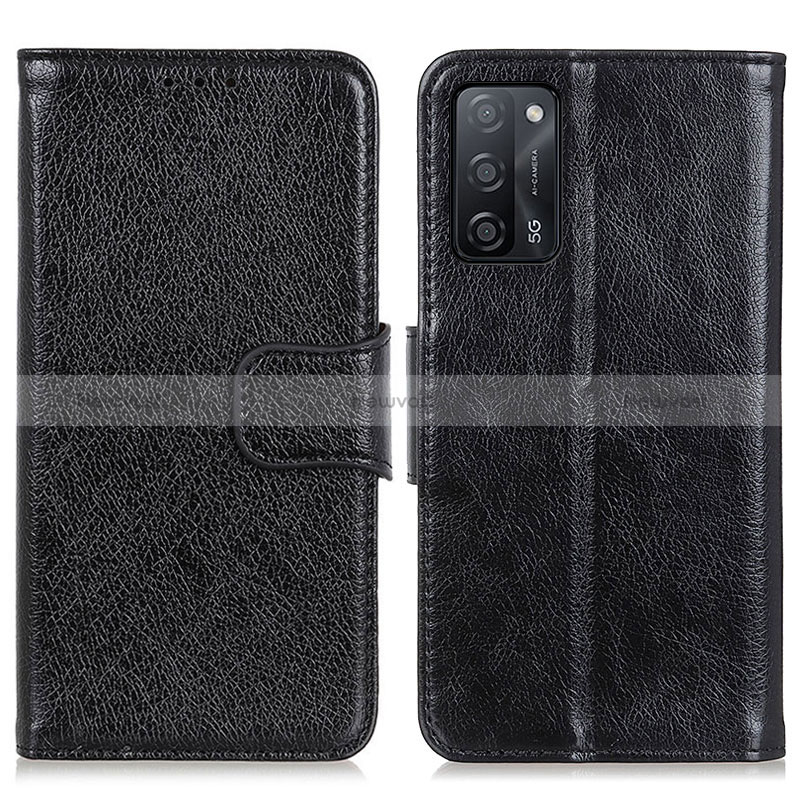 Leather Case Stands Flip Cover Holder N05P for Oppo A53s 5G