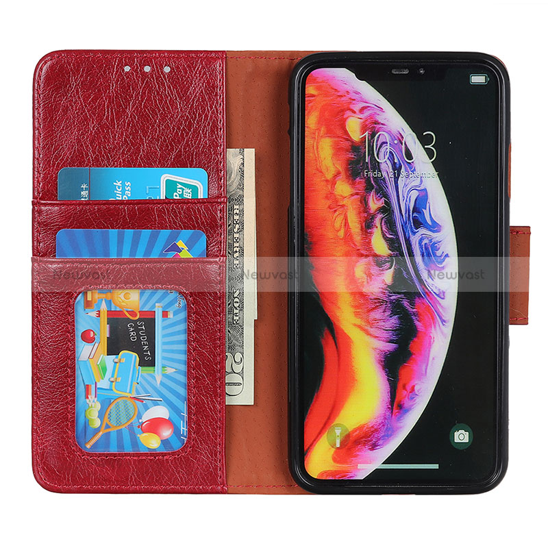 Leather Case Stands Flip Cover Holder N05P for Oppo Reno6 5G