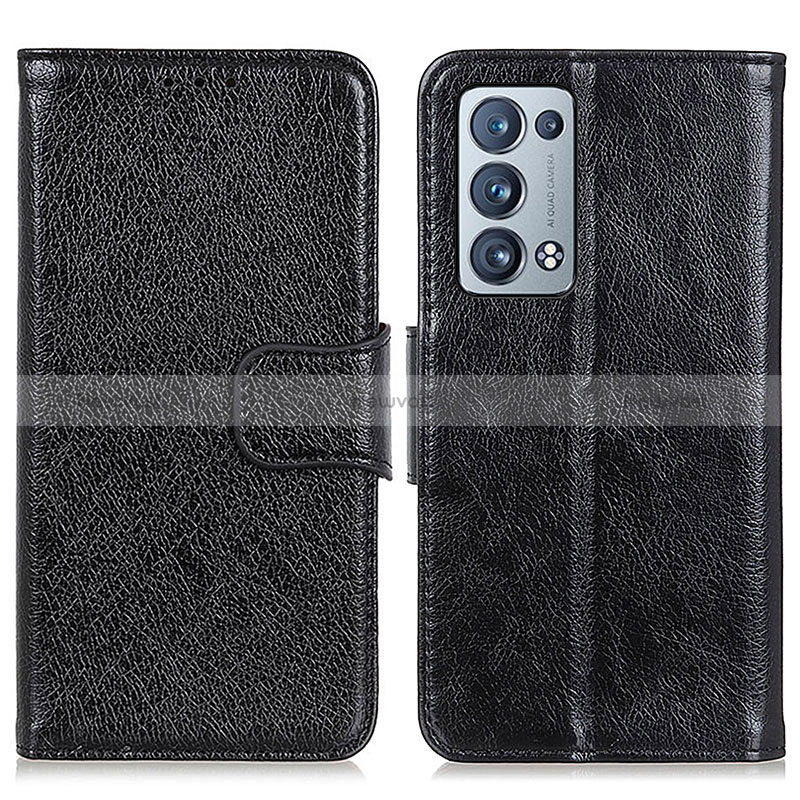 Leather Case Stands Flip Cover Holder N05P for Oppo Reno6 Pro 5G