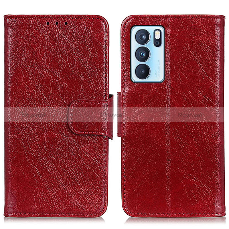 Leather Case Stands Flip Cover Holder N05P for Oppo Reno6 Pro 5G India