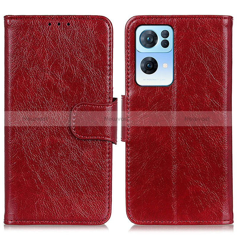 Leather Case Stands Flip Cover Holder N05P for Oppo Reno7 Pro 5G