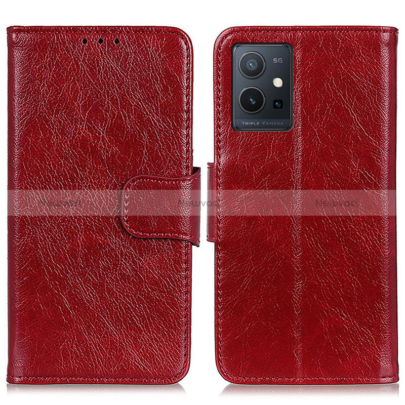 Leather Case Stands Flip Cover Holder N05P for Vivo iQOO Z6 5G