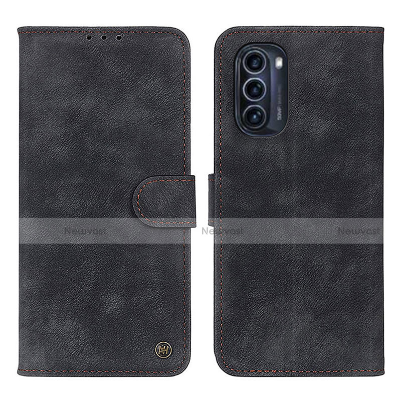 Leather Case Stands Flip Cover Holder N06P for Motorola Moto G52j 5G