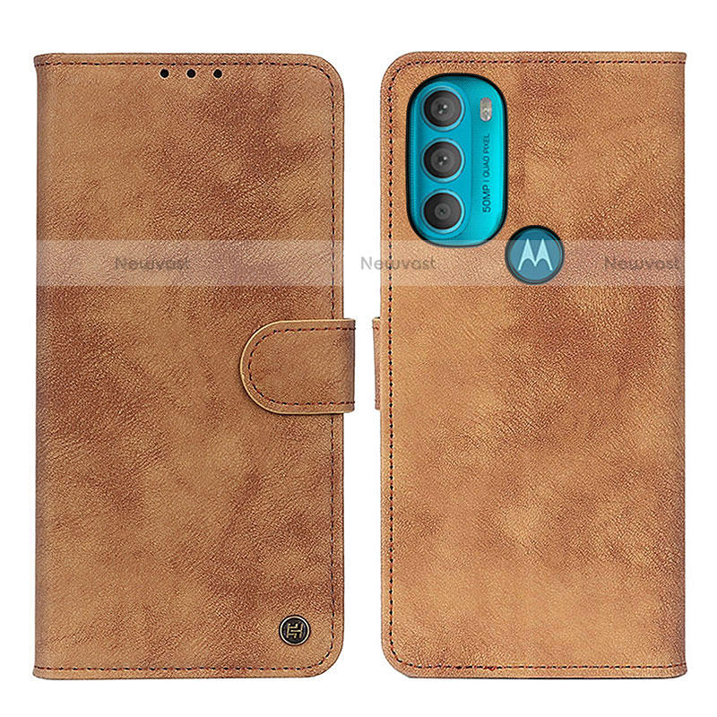 Leather Case Stands Flip Cover Holder N06P for Motorola Moto G71 5G