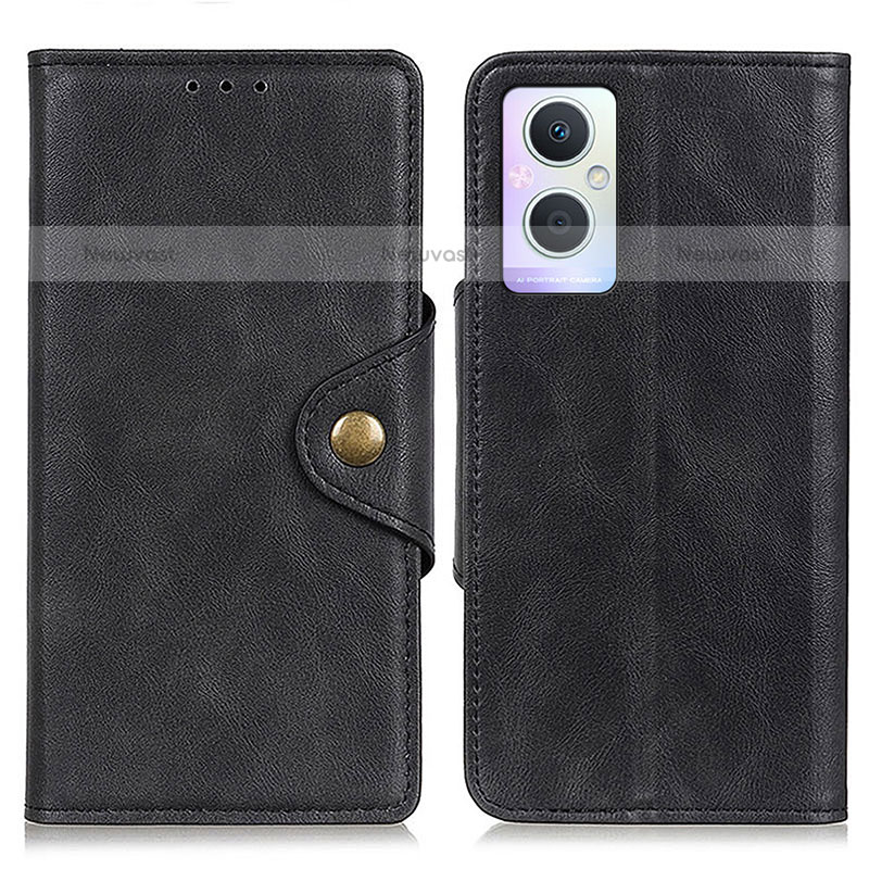Leather Case Stands Flip Cover Holder N06P for OnePlus Nord N20 5G Black