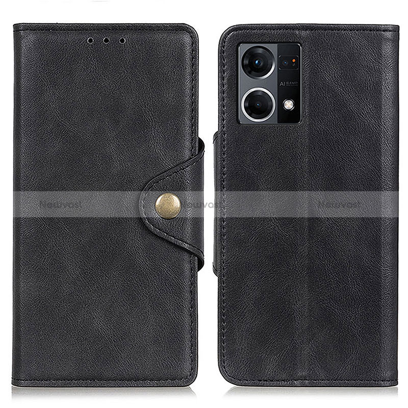 Leather Case Stands Flip Cover Holder N06P for Oppo Reno7 4G