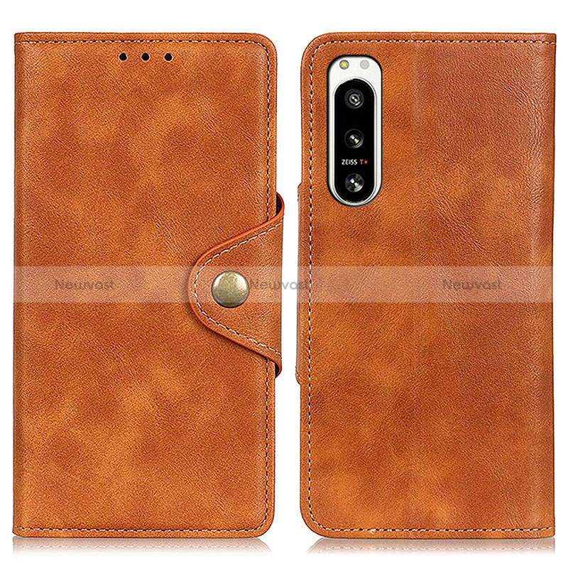 Leather Case Stands Flip Cover Holder N06P for Sony Xperia 5 IV
