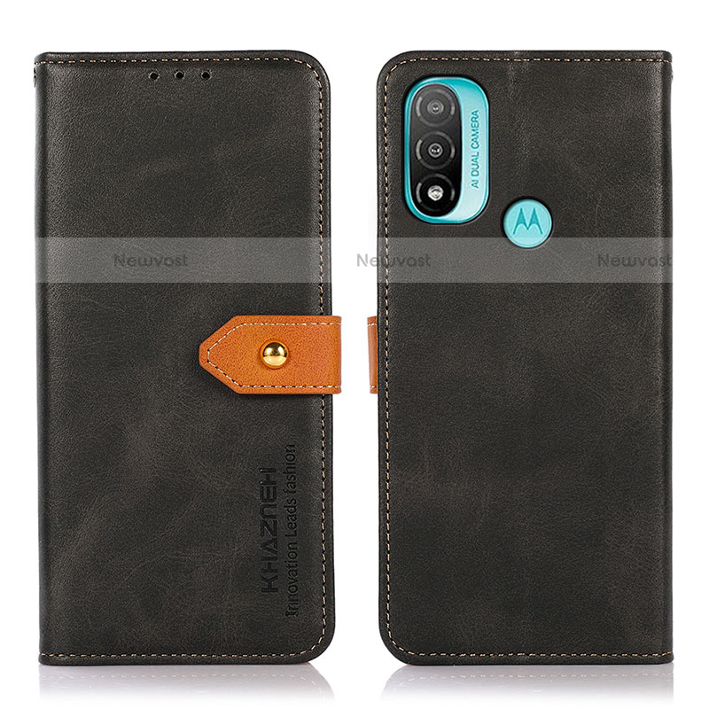 Leather Case Stands Flip Cover Holder N07P for Motorola Moto E40