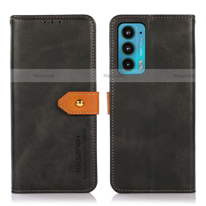 Leather Case Stands Flip Cover Holder N07P for Motorola Moto Edge Lite 5G