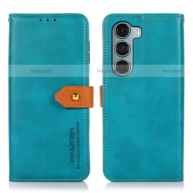 Leather Case Stands Flip Cover Holder N07P for Motorola Moto G200 5G