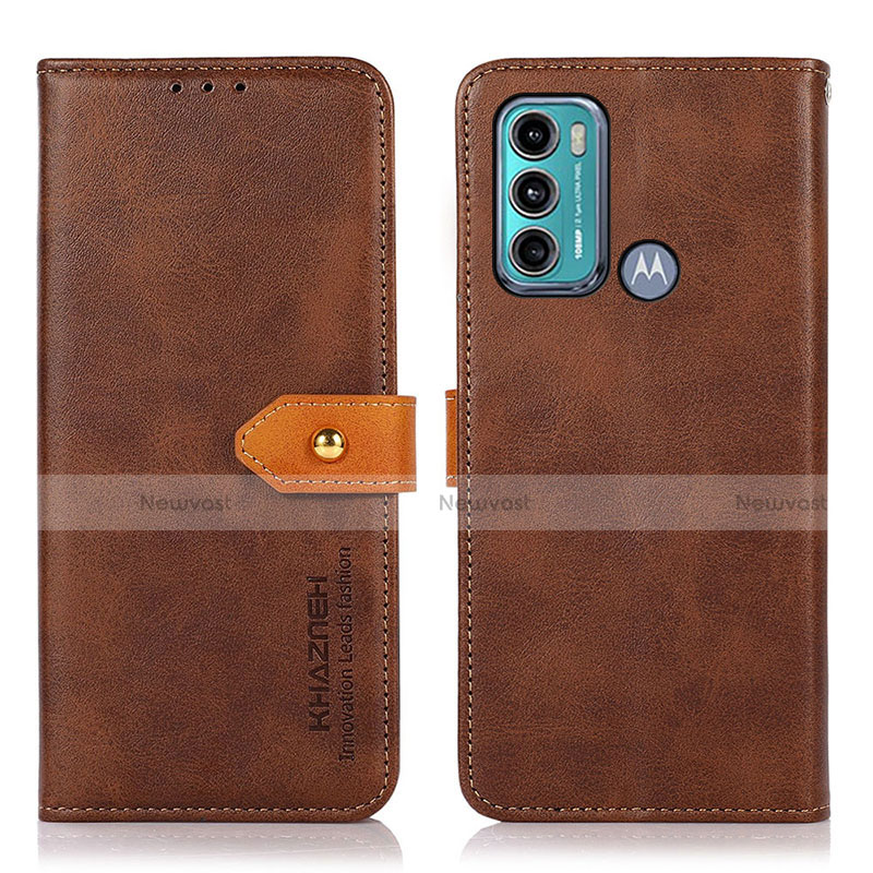 Leather Case Stands Flip Cover Holder N07P for Motorola Moto G40 Fusion