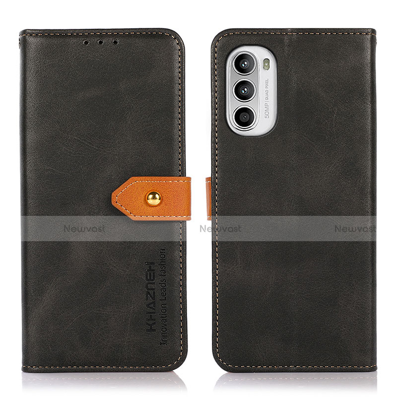 Leather Case Stands Flip Cover Holder N07P for Motorola Moto G71s 5G