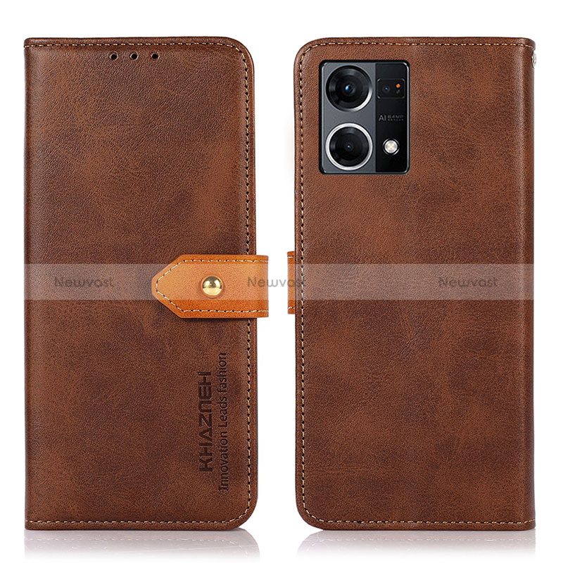 Leather Case Stands Flip Cover Holder N07P for Oppo Reno8 4G