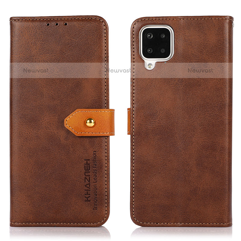 Leather Case Stands Flip Cover Holder N07P for Samsung Galaxy A12
