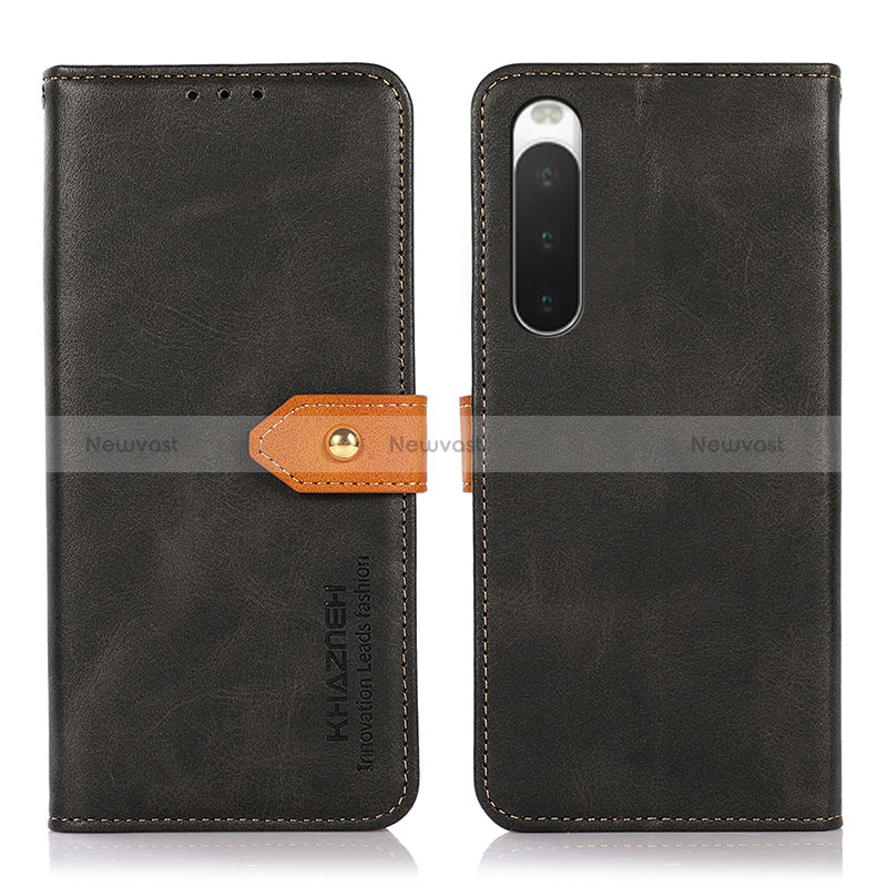 Leather Case Stands Flip Cover Holder N07P for Sony Xperia 10 IV