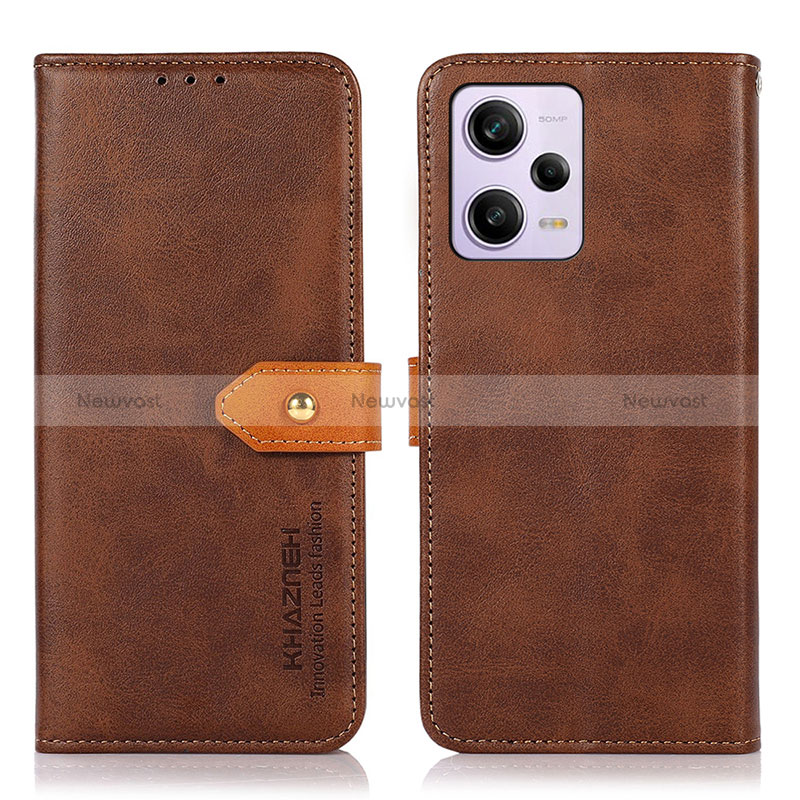 Leather Case Stands Flip Cover Holder N07P for Xiaomi Redmi Note 12 Pro 5G