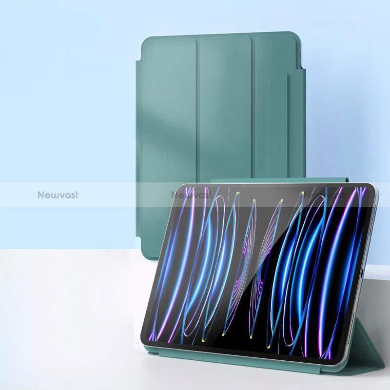 Leather Case Stands Flip Cover Holder P03 for Apple iPad Pro 11 (2020) Green