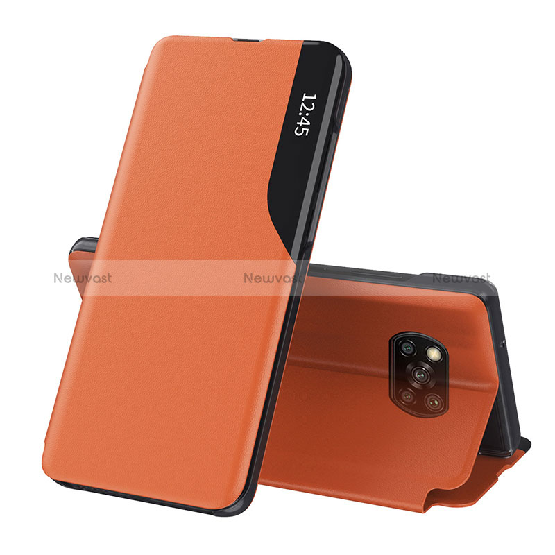 Leather Case Stands Flip Cover Holder Q01H for Xiaomi Poco X3