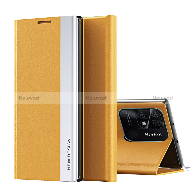 Leather Case Stands Flip Cover Holder Q01H for Xiaomi Redmi 10 Power