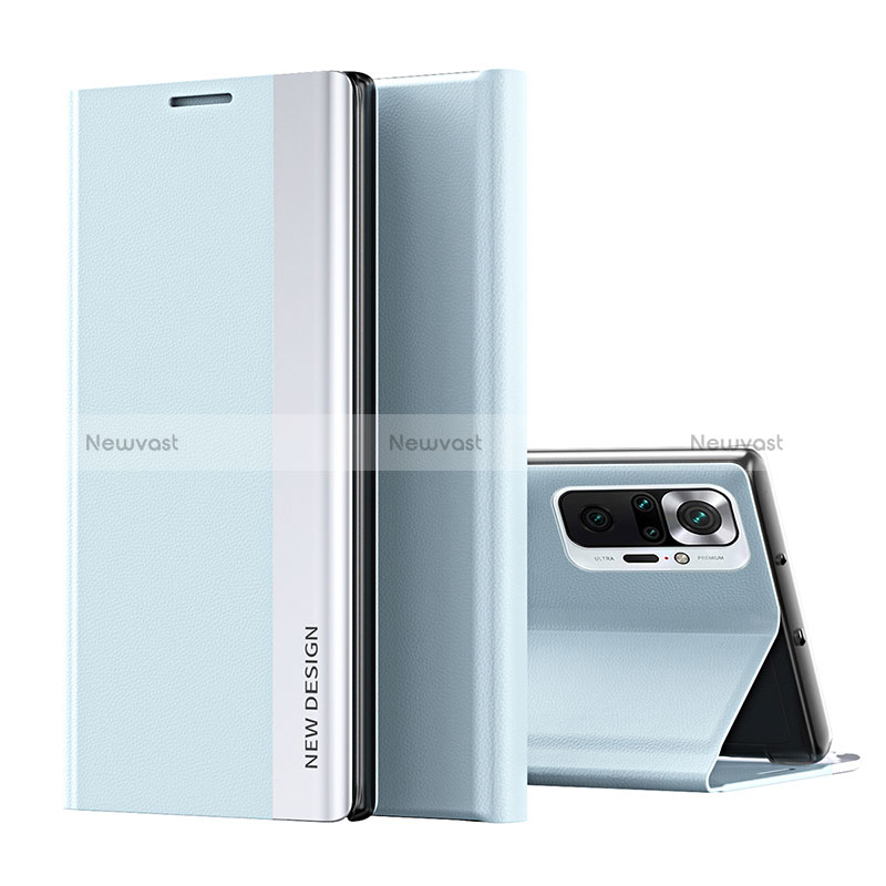 Leather Case Stands Flip Cover Holder Q01H for Xiaomi Redmi Note 10 Pro Max
