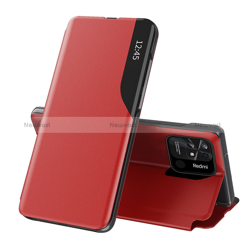 Leather Case Stands Flip Cover Holder Q02H for Xiaomi Redmi 10C 4G