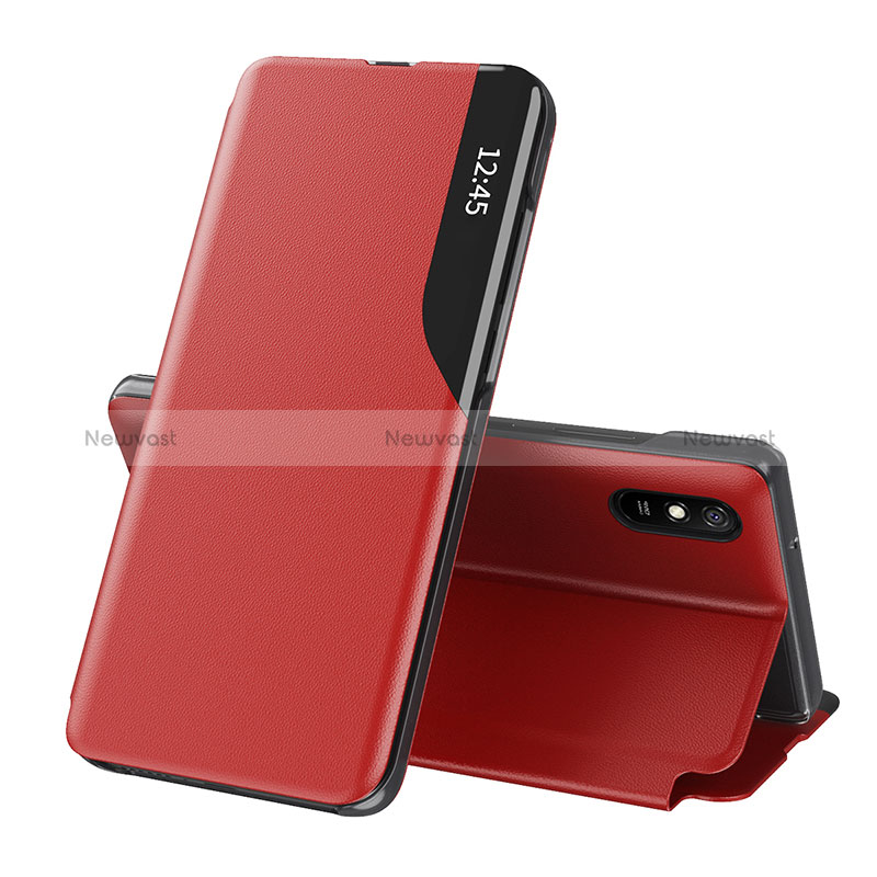 Leather Case Stands Flip Cover Holder Q02H for Xiaomi Redmi 9AT