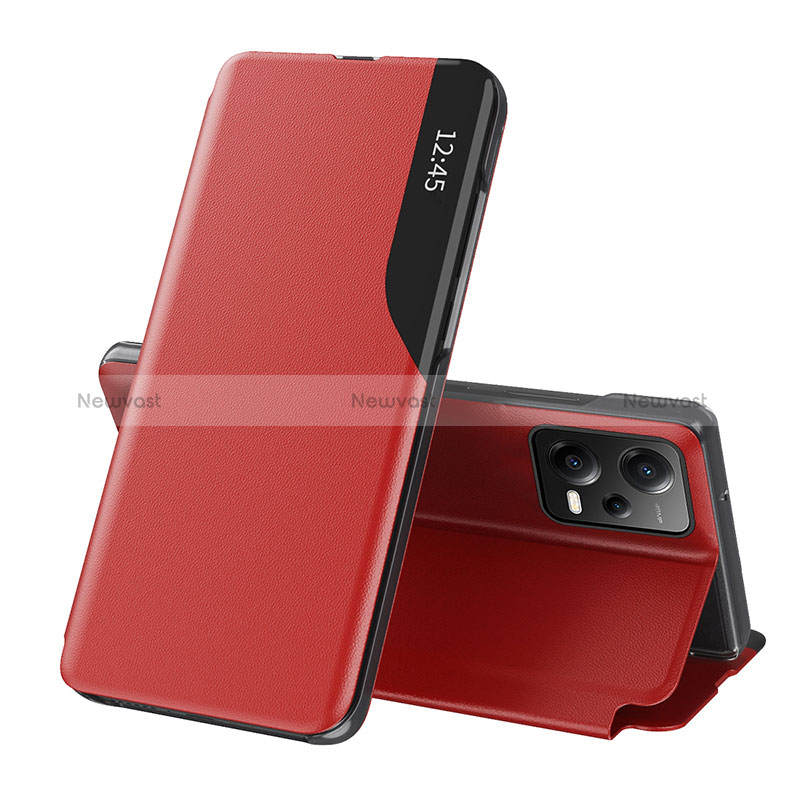 Leather Case Stands Flip Cover Holder Q03H for Xiaomi Redmi Note 12 5G