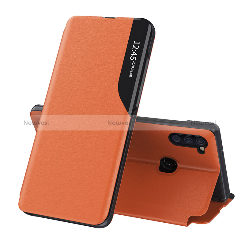 Leather Case Stands Flip Cover Holder QH1 for Samsung Galaxy A11