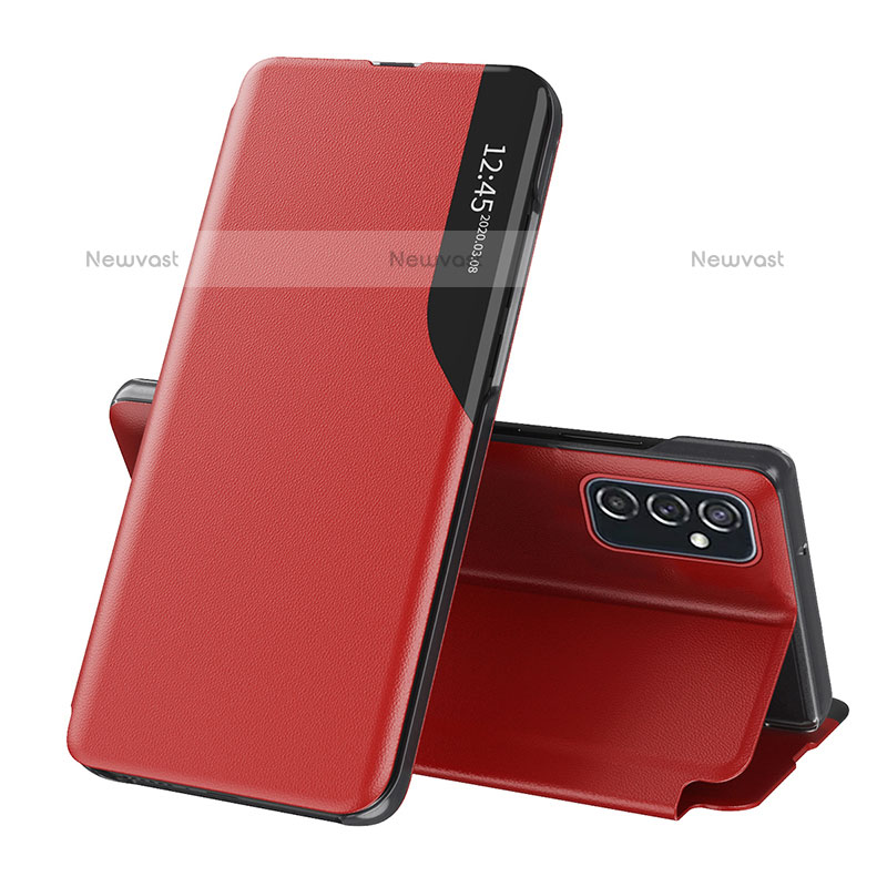 Leather Case Stands Flip Cover Holder QH1 for Samsung Galaxy M52 5G