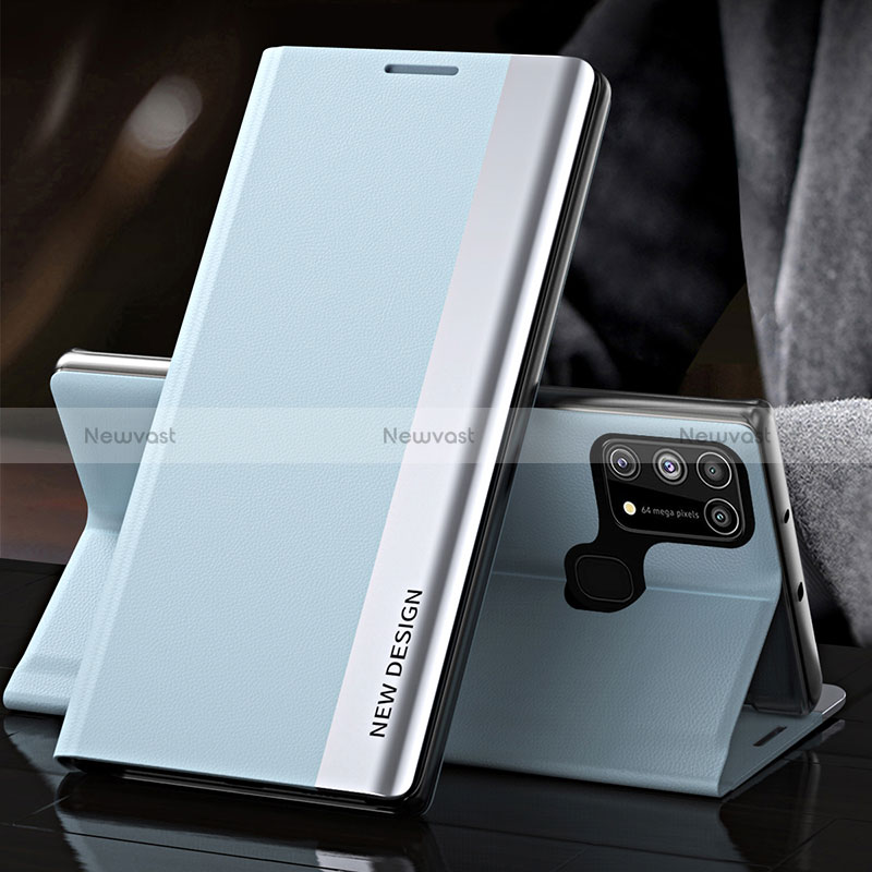 Leather Case Stands Flip Cover Holder QH3 for Samsung Galaxy M21s