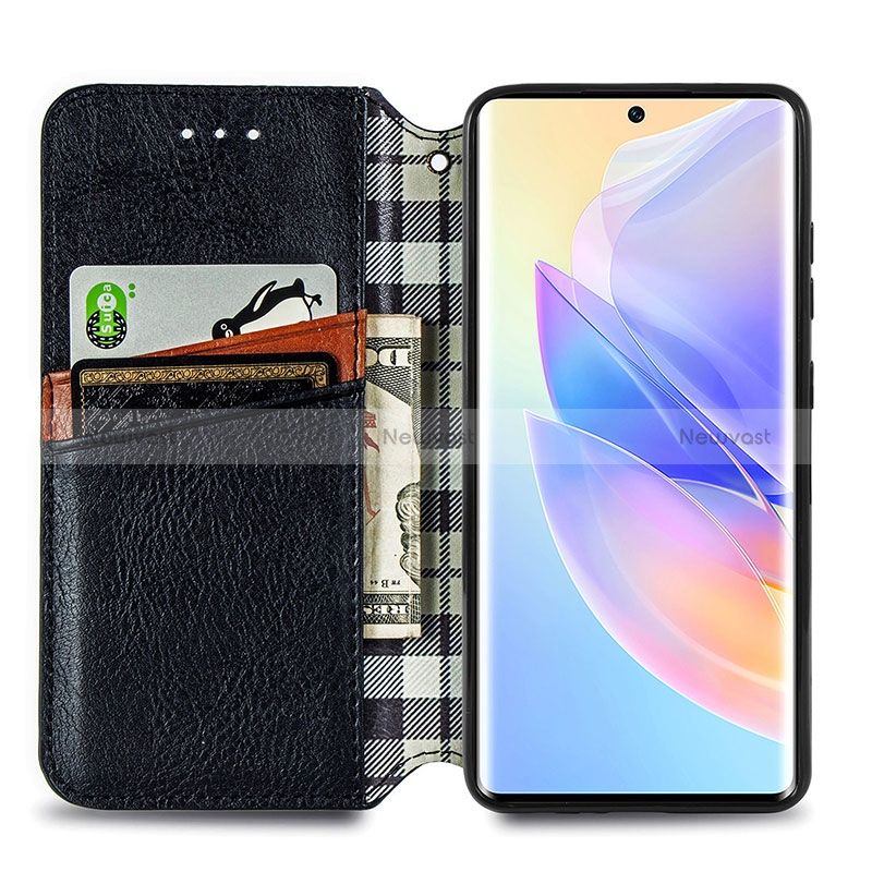 Leather Case Stands Flip Cover Holder S01D for Huawei Honor 60 SE 5G