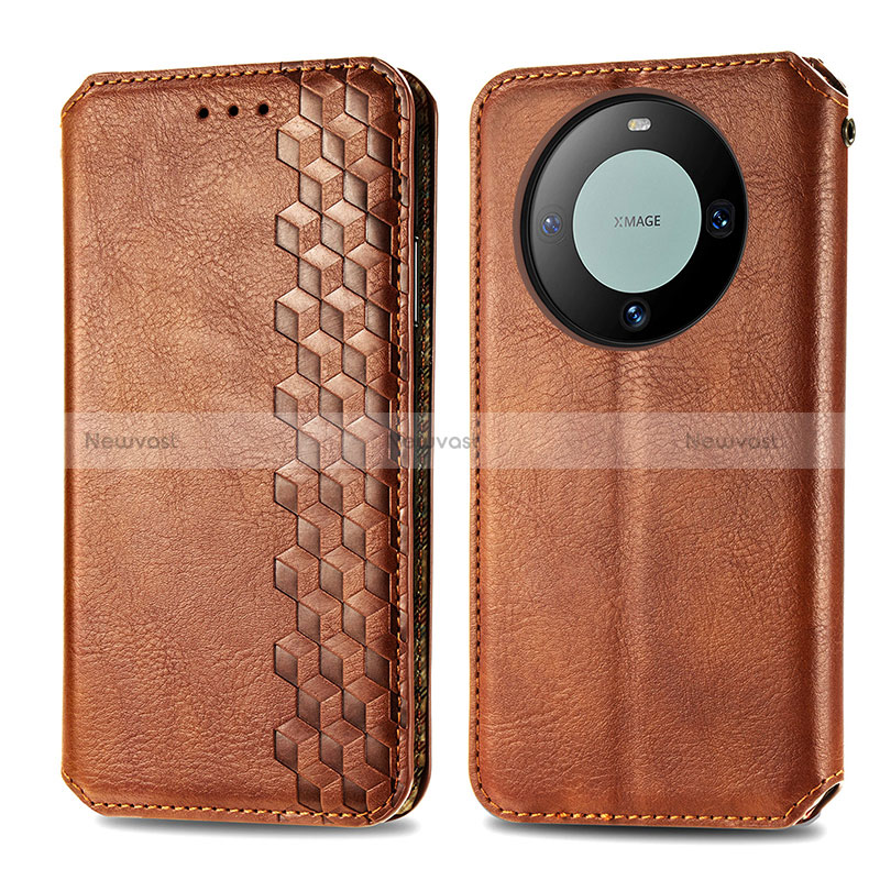 Leather Case Stands Flip Cover Holder S01D for Huawei Mate 60 Pro