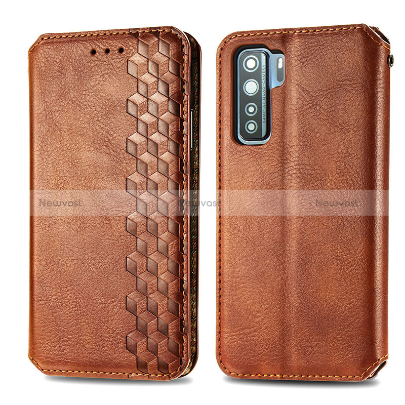 Leather Case Stands Flip Cover Holder S01D for Huawei Nova 7 SE 5G