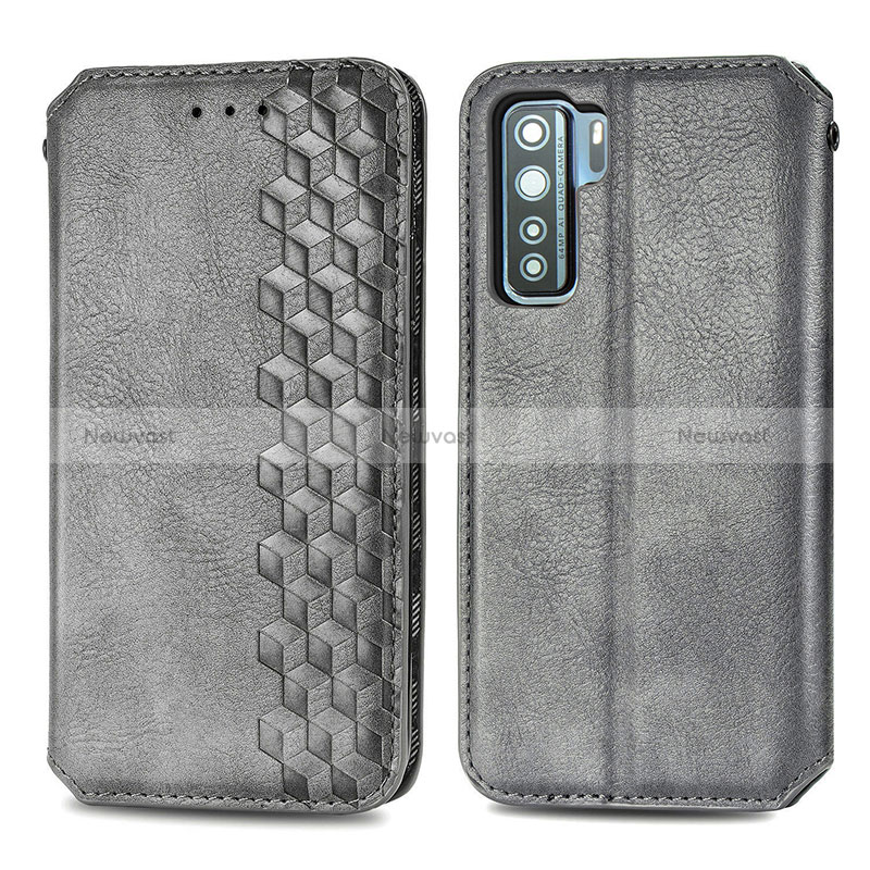 Leather Case Stands Flip Cover Holder S01D for Huawei Nova 7 SE 5G