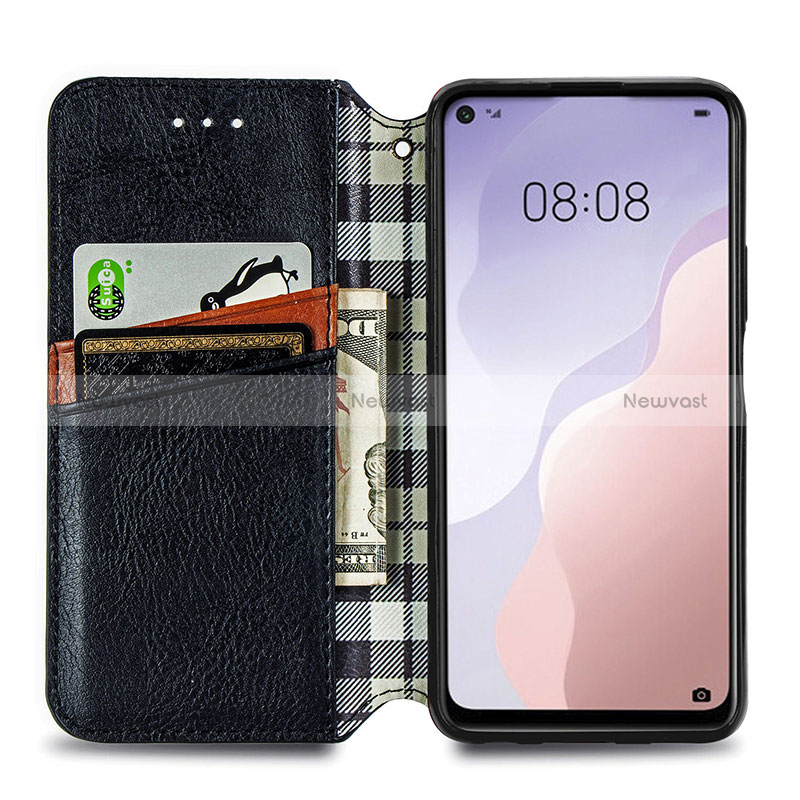 Leather Case Stands Flip Cover Holder S01D for Huawei Nova 7 SE 5G