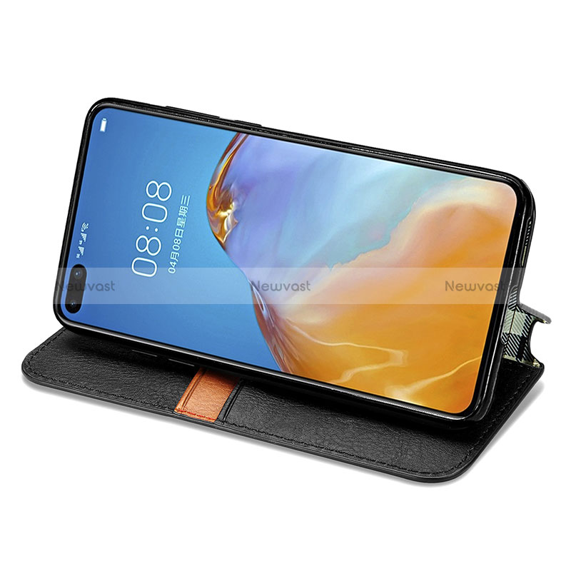 Leather Case Stands Flip Cover Holder S01D for Huawei P40