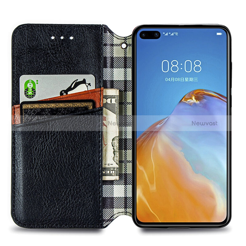 Leather Case Stands Flip Cover Holder S01D for Huawei P40