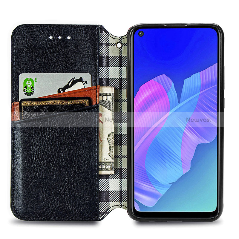 Leather Case Stands Flip Cover Holder S01D for Huawei P40 Lite E