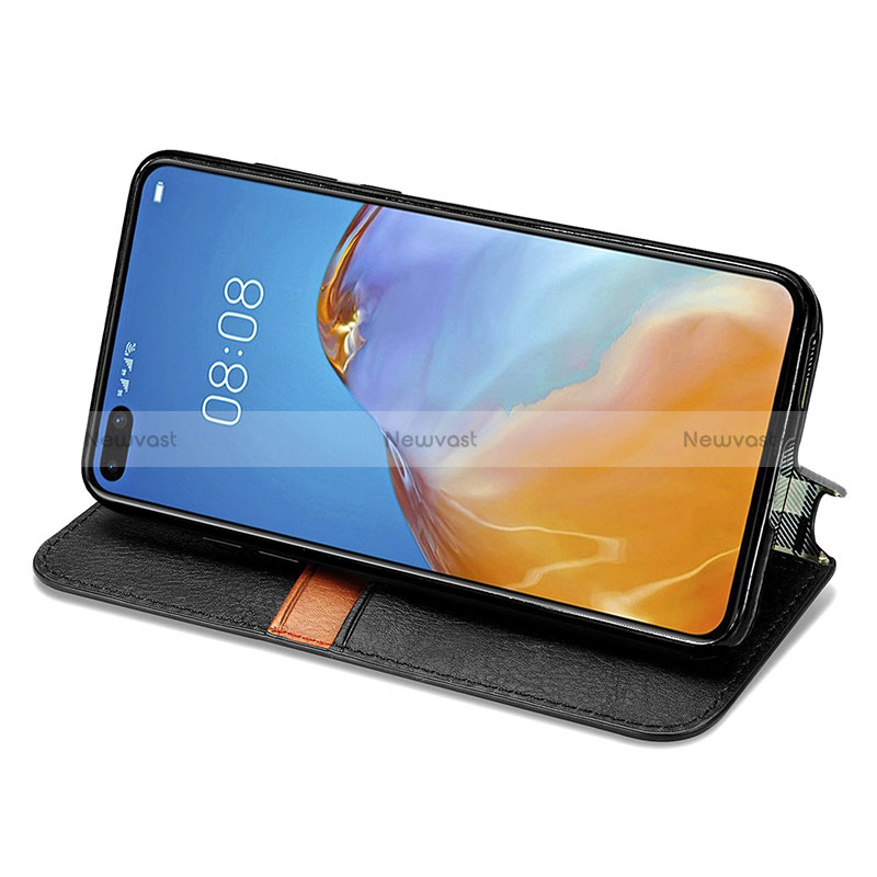 Leather Case Stands Flip Cover Holder S01D for Huawei P40 Pro