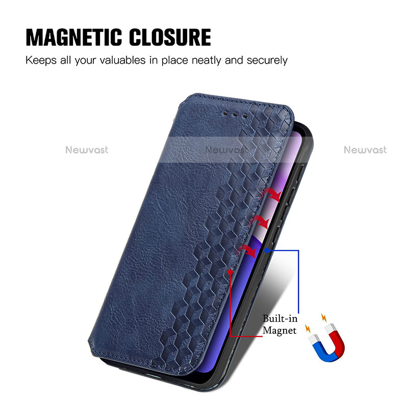 Leather Case Stands Flip Cover Holder S01D for Motorola Moto E30