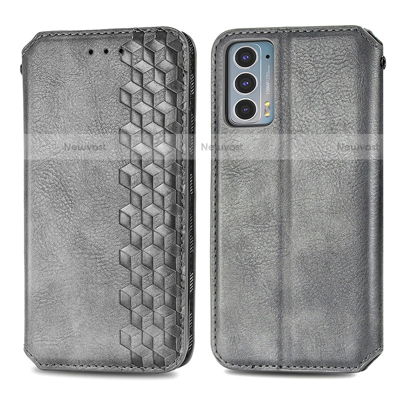 Leather Case Stands Flip Cover Holder S01D for Motorola Moto Edge 20 5G