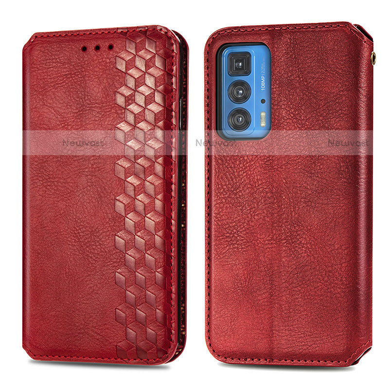 Leather Case Stands Flip Cover Holder S01D for Motorola Moto Edge 20 Pro 5G