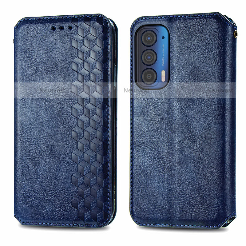 Leather Case Stands Flip Cover Holder S01D for Motorola Moto Edge (2021) 5G